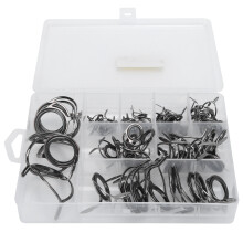 Kit di riparazione della punta per la pesca in mare, set di 75 guide per canne da pesca, accessorio da pesca resistente