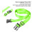 Sangle de bagage de voyage 90g réglable vert fluo 7