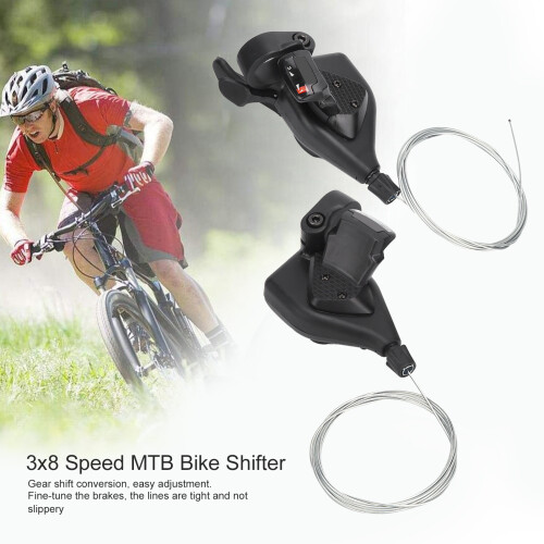 Levier de vitesses MTB 3x8, aluminium, 130x77mm 2