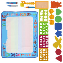 Kinder Wassermalmatte mit niedlichem Cartoon-Tiermuster, Wasserbilder, Zeichenmatte 100 x 80 cm