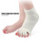 Chaussettes séparatrices des cinq orteils en polyester, taille moyenne. 10