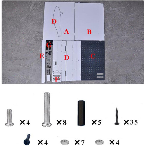 Model Work Table with Storage Shelf, White DIY Model Parts Workbench for Model Kit Tools and Accessories 1