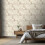 Muriva Cream Stone Effect Wallpaper Rustic Textured Silver Metallic 8