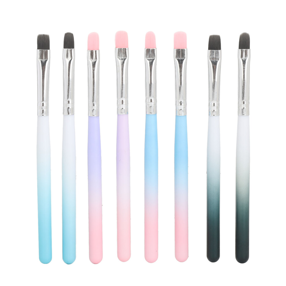 8pcs UV Gel Nail Extension Brush Round Square Head