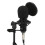 Microfono a condensatore con jack da 3,5 mm, nero, kit treppiede 3