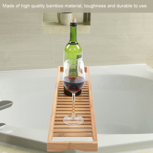 Modern Bamboo Bath Tray Bathtub Storage Rack Shelf 1