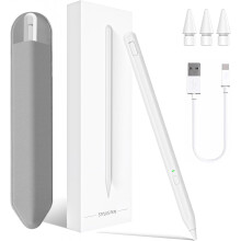 Milikilo Stylus Pen for iPad 9th-11th Gen (A16 2025) with Pencil Holder, 0.9mm Tip, Palm Rejection, Tilt, USB-C Charge, LED Indicator