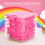 Cube puzzle 3D labyrinthe rose 8x8x8 cm ABS 10