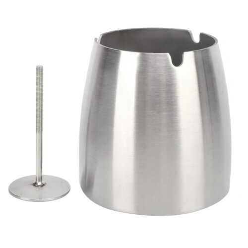 Durable Stainless Steel Ashtray with Bracket Windproof and Cool Design 1
