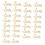 30 pièces de lettres en bois Love Script DIY, 5,5  3 cm 2