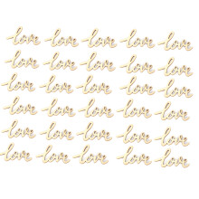 30 pièces de lettres en bois Love Script DIY, 5,5 3 cm