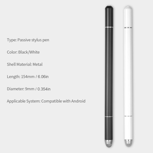 Stilo passivo universale da 15,7 cm/0,9 cm, Nero 1
