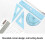 Set di quattro righelli in plastica, blu trasparente 10