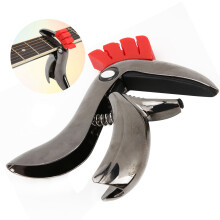 Bird Shape Zinc Alloy Guitar Capo Glossy Black for Folk and Pop Music