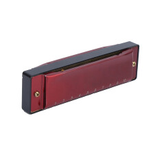 Harmonica diatonique rouge à 10 trous, 20 notes, en clé de G, boîte et chiffon