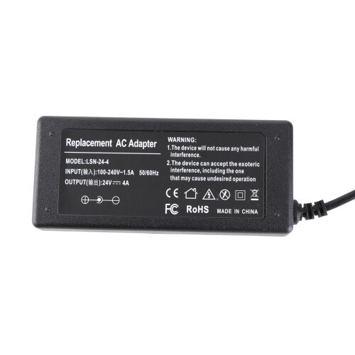 Universal 24V 4A Power Supply Adapter with LED Indicator 100cm