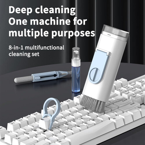 Portable Electronic Cleaning Kit, Multifunctional Tool for Efficient Device Cleaning, White, Compact Design, Easy to Use 1