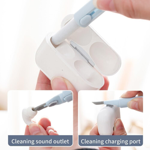 Portable Electronic Cleaning Kit, Multifunctional Tool for Efficient Device Cleaning, White, Compact Design, Easy to Use 2