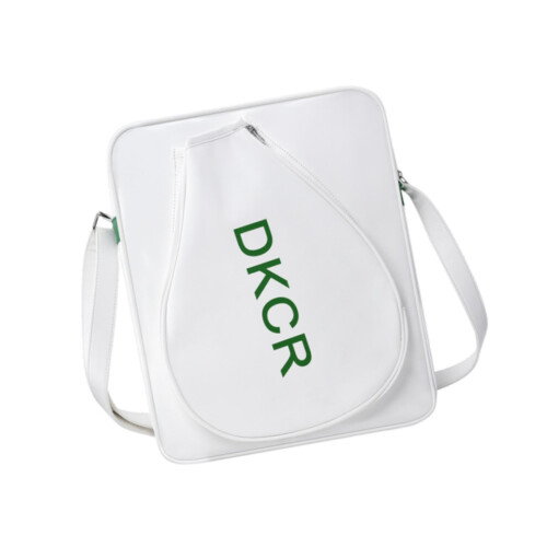 Badminton Racket Bag Shoulder Carry Lightweight Waterproof Multi-Purpose Storage White  Adjustable Size Durable Material