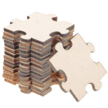 100pcs Blank Puzzle Pieces Unfinished Wood Puzzle Color Your Own Puzzles for Kids
