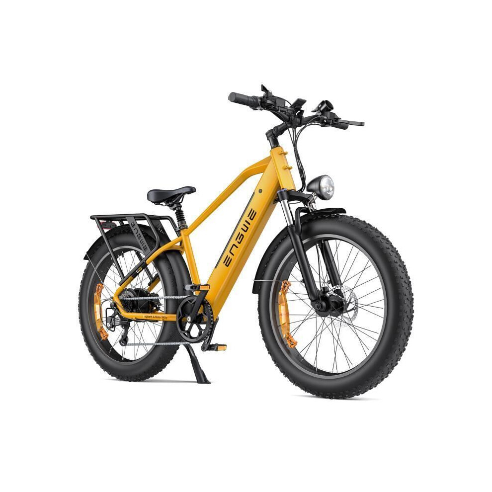ENGWE E26 Electric Bike Autonomy 140km Motor 250W Battery 48V16Ah Front Suspension Snow Tires 26 Inches VTC Fat Bike Yellow-image-OPC-PJQVRBR-NEW