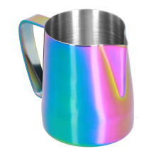 Colorful 350ml Stainless Steel Milk Frothing Pitcher for Home Coffee