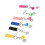 Porte-clés de badminton - 6 pièces par paquet - Multicolore 6
