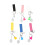 Porte-clés de badminton - 6 pièces par paquet - Multicolore 15