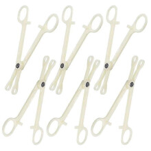 25 Pcs Puncture Forceps Round Slotted Disposable Puncture Clips Diaphragm Forceps Lip Button Tongue