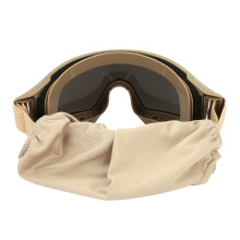 Schießbrille Paintball Ski Staub- und antibeschlagfeste Gesichtsschutzbrille (khaki)