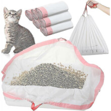 Litter Box Jumbo Cat Pan Liners Drawstring Cat Supplies Extra Large Disposable Cat Litter Bags Cat Box Liners for Trash Waste Easy Cleaning Litterbox