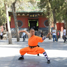 (orange, 160cm) Shaolin Wushu Practicing Clothing Monk Clothes Shaolin Clothing Set Tops Pants