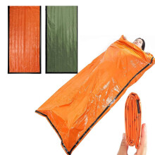 Bivvy Bag Emergency Sleeping Bag for Camping and Hiking, Cold Protection, 2 Pack, Orange, Lightweight Waterproof Material