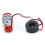 AD16-22DVA Rosso 2-Display Rotondo 60~500V 0~99.9A 4