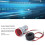 AD16-22DVA Rosso 2-Display Rotondo 60~500V 0~99.9A 6