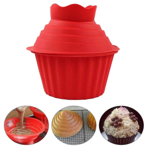 3 Pack Giant Big Silicone Cupcake Cake Mould Top Cupcake Bake Set Baking Mold Cake Bake Tool 2