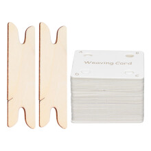 Weaving Cards Table DIY Kit with HandMade Paper Loom Shuttle and Bag