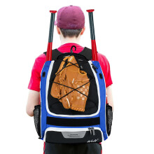 Fighting Baseball Bag, Waterproof Adult Youth Baseball Backpack, Team Sports Equipment Gear, Blue Prince Compartment
