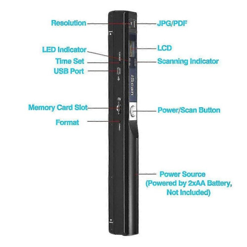 Handheld Scanner A4 Document Book Pen Scanner Portable Colorful Scanner Mini Handscanner Support Jp 1