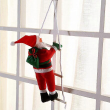 Christmas home Decoration Xmas Gift 2024 Navidad Santa Claus Climbing on Rope Ladder Xmas Trees Pendant Hanging Ornament
