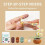 Flower Crochet Knitting Kit for Beginner with Yarn Thread Crochet Hook Needles Accessories Set DIY Starter Material Pack 2