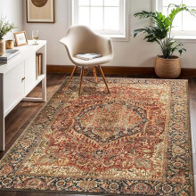 (120x170cm – Medium Area Rug) Majestic Vintage Traditional Cashmere Rug - Classic Persian Style Area Rugs, Runners & Door Mats