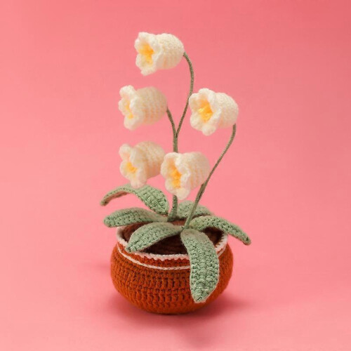 Flower Crochet Knitting Kit for Beginner with Yarn Thread Crochet Hook Needles Accessories Set DIY Starter Material Pack