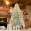 6ft Snow Flocked Pre-Lit Christmas Tree - 250 Lights, 800 Tips, 8 Light Modes, Foldable Base 1