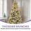 6ft Snow Flocked Pre-Lit Christmas Tree - 250 Lights, 800 Tips, 8 Light Modes, Foldable Base 4