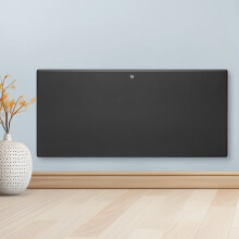 Purus 1800W Grey Wall Mounted Panel Heater | Electric Heater with Thermostat & Setback Timer