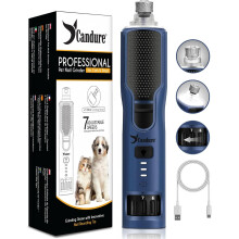 Candure Dog Nail Grinder Upto 7-Speed Dog Nail Trimmer for Large, Medium, Small Dogs, Cats & Pets