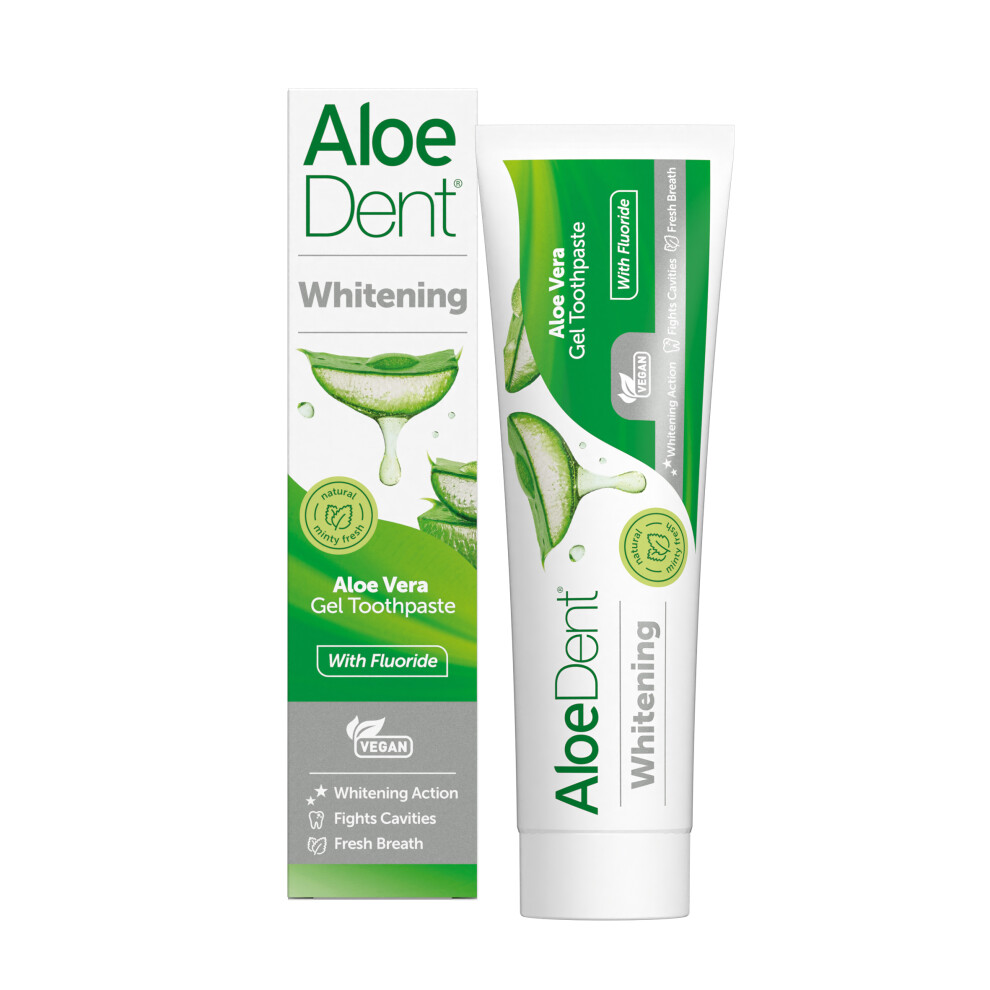 Aloe-Dent Optima Aloe Dent Aloe Vera With Fluoride Whitening Toothpaste 100 Ml