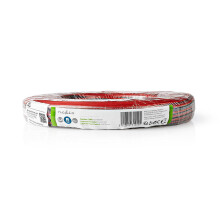 Lautsprecherkabel | 2x 0,35 mm² | CCA | 100,0 m | Rund | PVC | Rot / Schwarz | Emballage