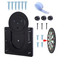 Dartboard Mounting Kit - Wall Mount Hardware for Standard Size Dartboards - Durable Holder and Support Bracket